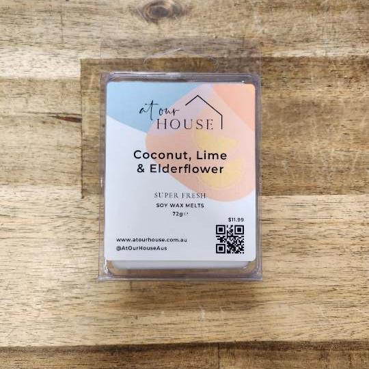 Soy Wax Melts - Coconut, Lime & Elderflower