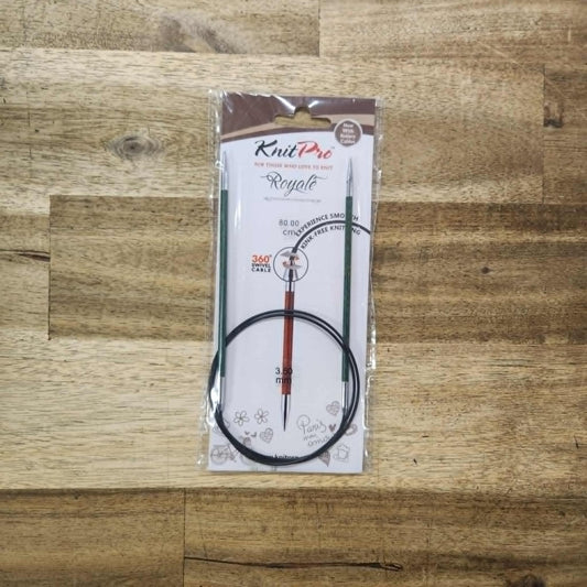 Royale Fixed Circular Needles 80cm