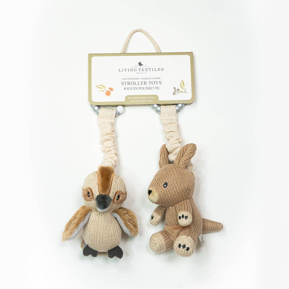 2pk Stroller Toy - Kangaroo & Kookaburra