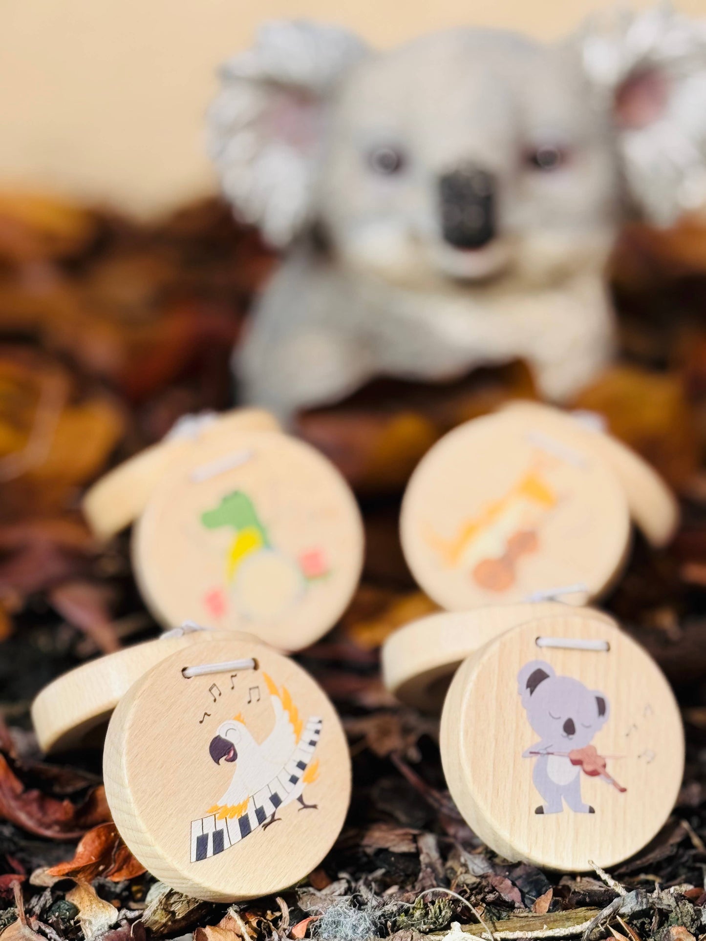 Wooden Aussie Animal Castanets