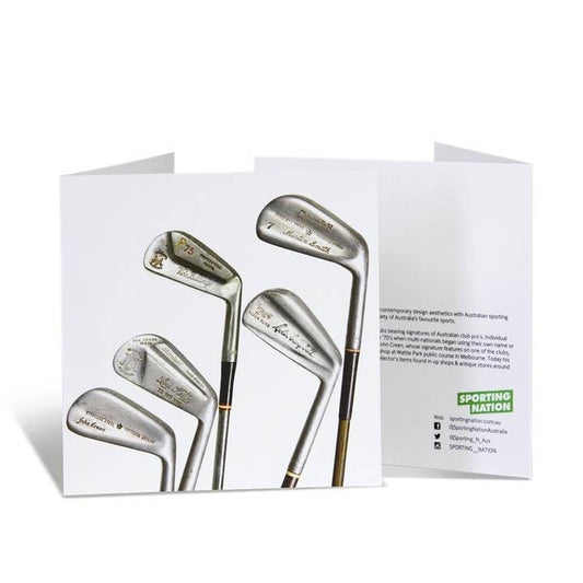 Vintage Signature Golf Clubs Greeting Card