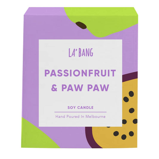 Wooden wick Candle - Passionfruit Paw Paw