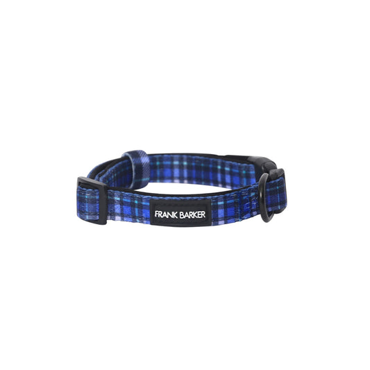 Blue Plaid Collar - S