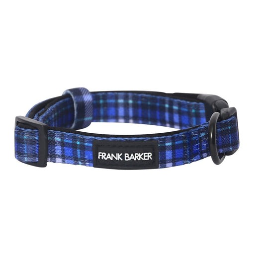 Blue Plaid Collar - L