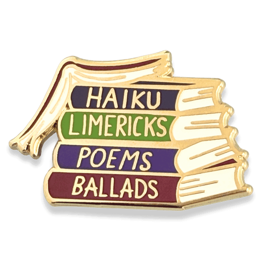 Haiku Limerick Poems Ballads Lapel Pin