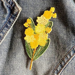 Embroidered Patch - Golden Wattle