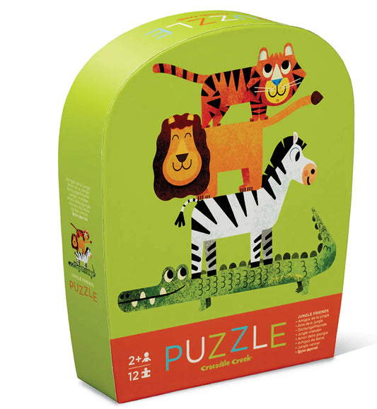 Mini Puzzle 12pc Jungle Friends