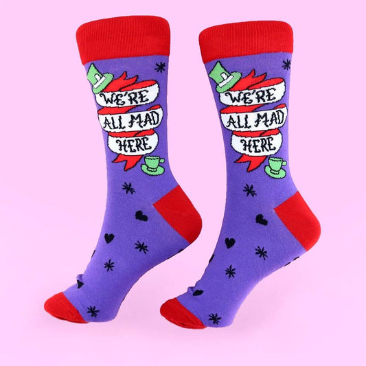 We're All Mad Here Socks