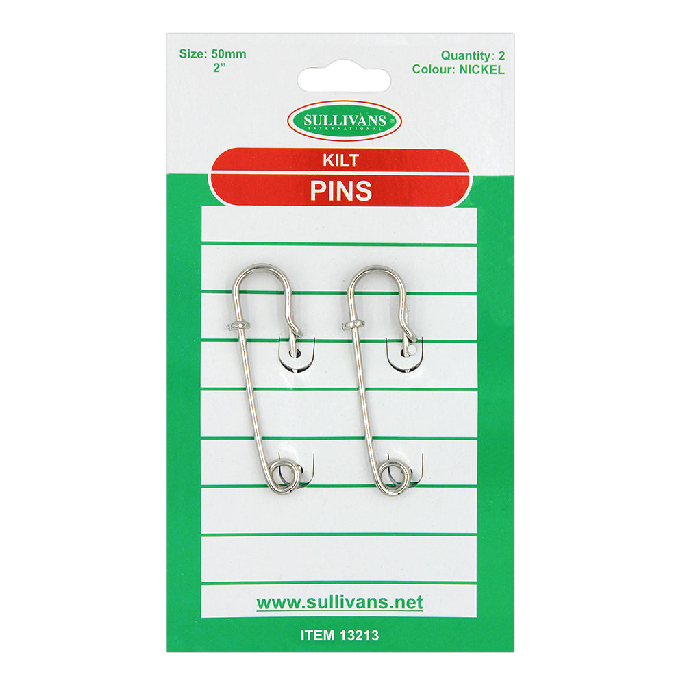 Kilt Pins Silver 50mm 2pieces