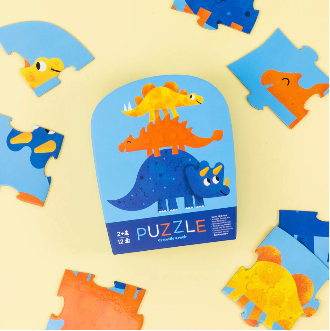 Mini Puzzle 12pc Dino Friends
