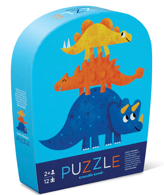 Mini Puzzle 12pc Dino Friends
