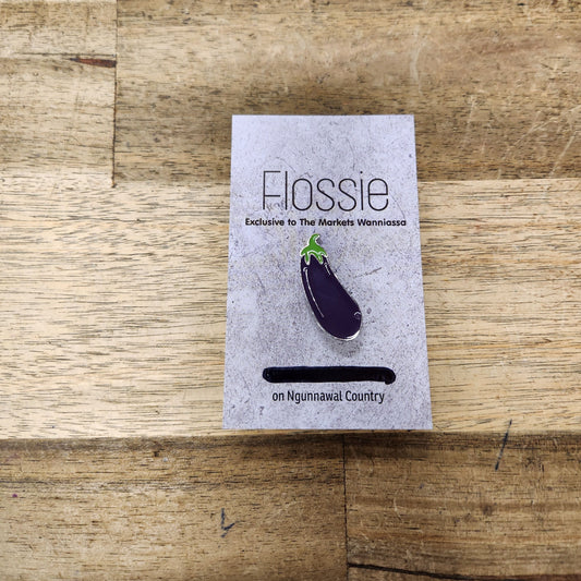 Eggplant Enamel Pin