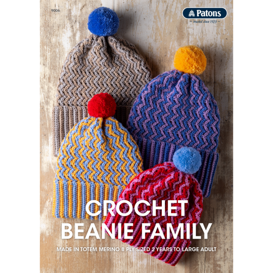 Crochet Beanie Family 9006
