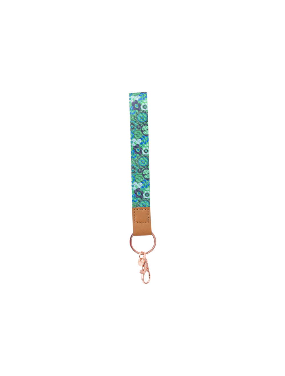 *Fabric Wristlet - Green Flower