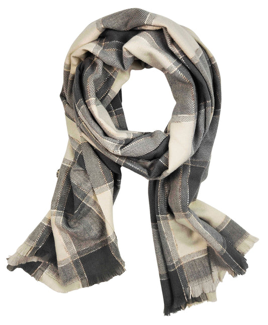 Dua Scarf - Grey & White