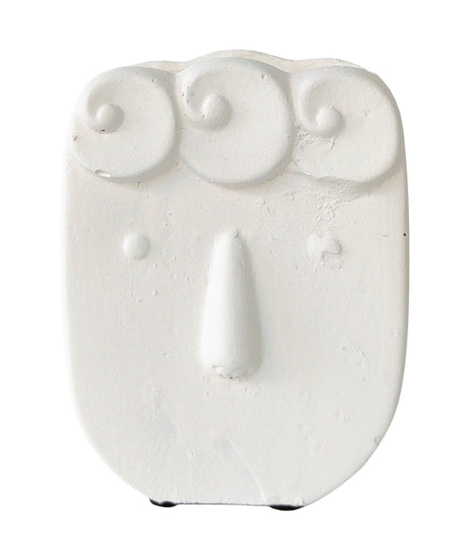 Vase - White Concrete Face Small