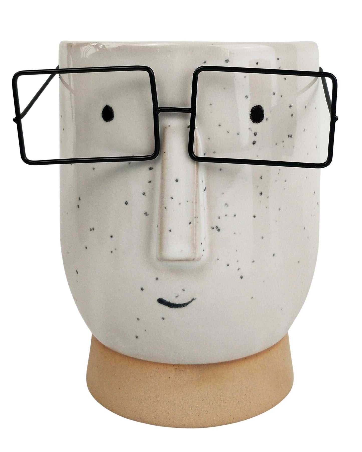 Tall Planter - Blake with Glasses White