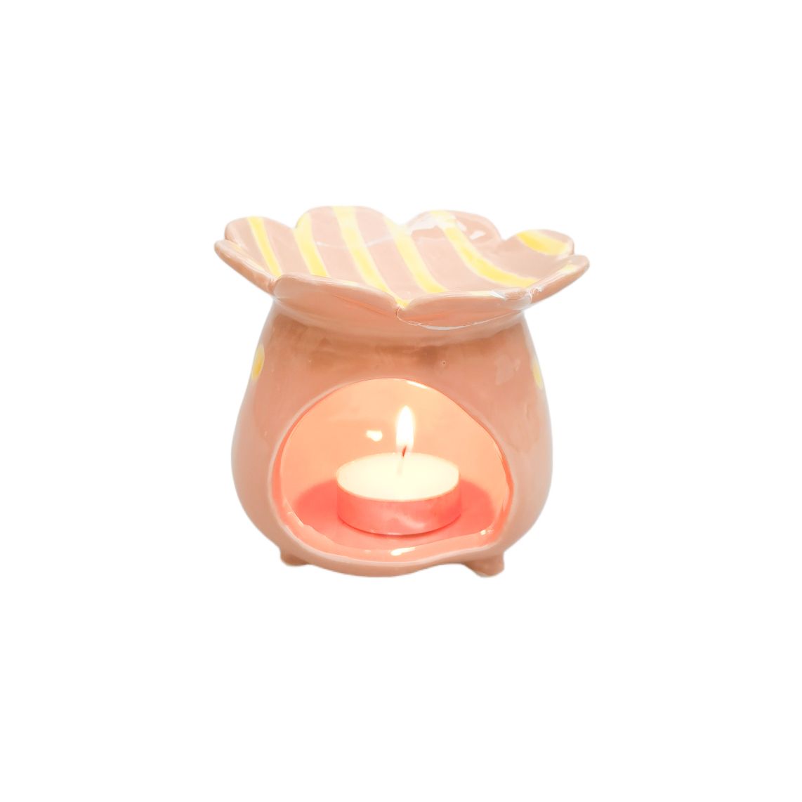 Oil Burner Peach & Yellow