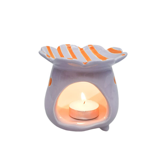 Oil Burner Mauve & Orange