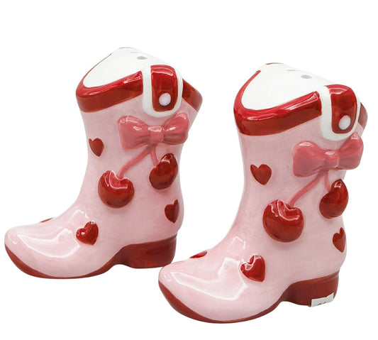 Salt & Pepper Shakers - Cherry Boots