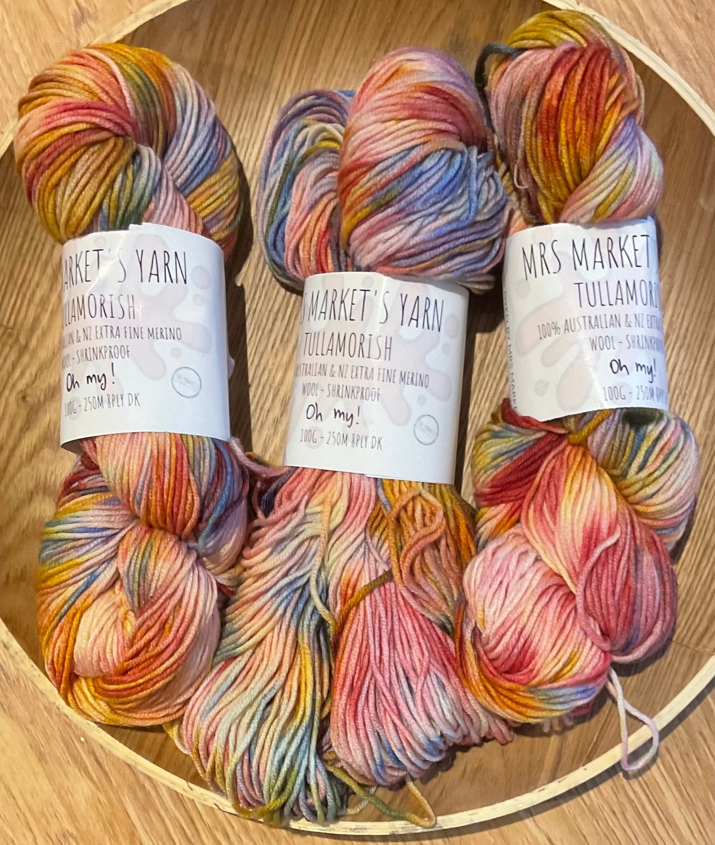 Mrs Market's Tullamorish Hand Dyed Yarn 8ply DK