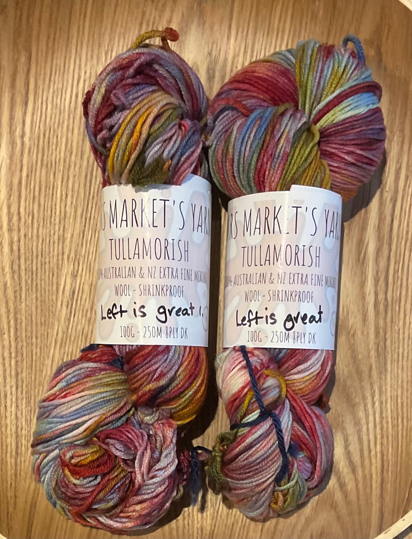 Mrs Market's Tullamorish Hand Dyed Yarn 8ply DK