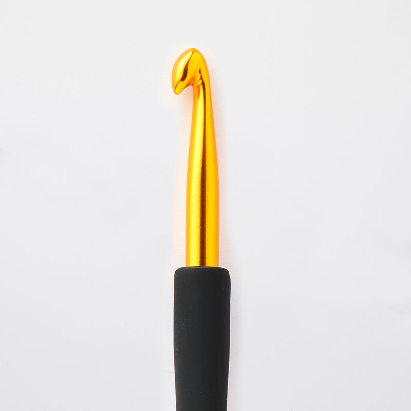 Gold Aluminium Crochet Hooks - Soft Grip