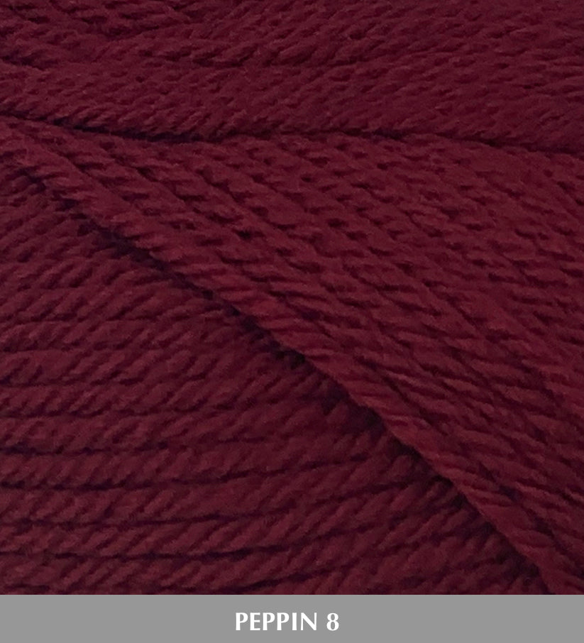 Fiddlesticks Peppin8 8ply 100% Australian Fine Merino Wool