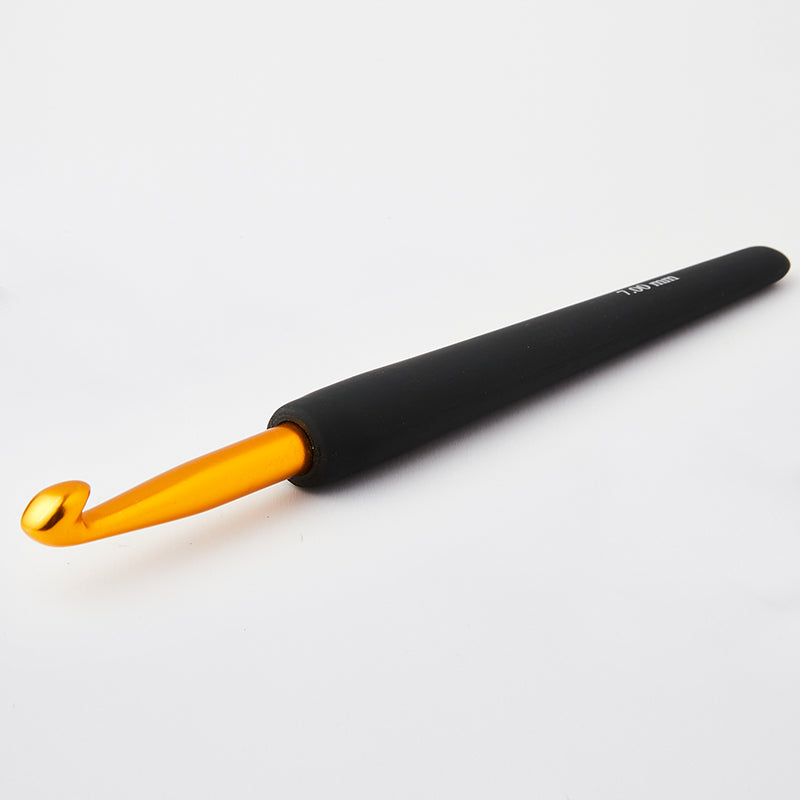 Gold Aluminium Crochet Hooks - Soft Grip