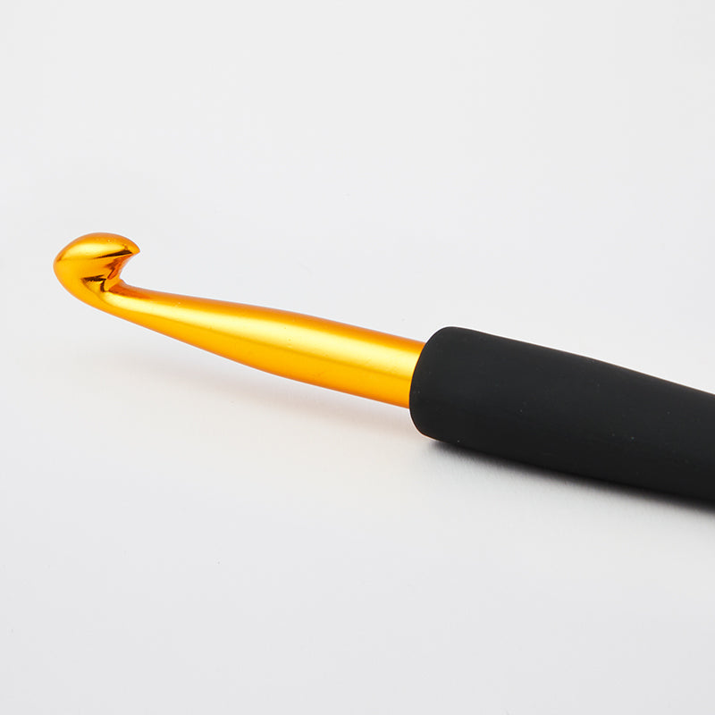 Gold Aluminium Crochet Hooks - Soft Grip