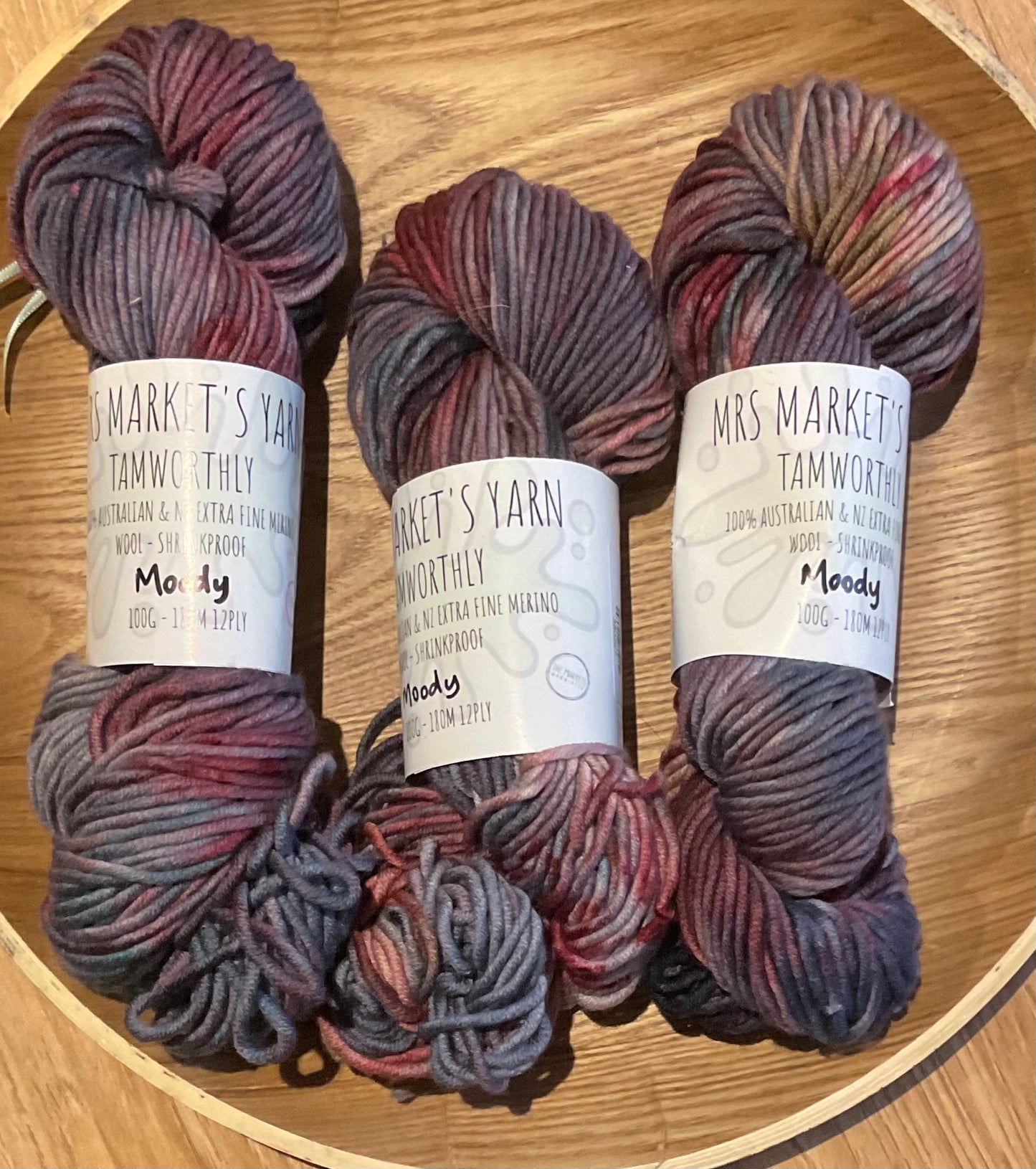 Mrs Market's Tamworthly Hand Dyed Yarn 12ply