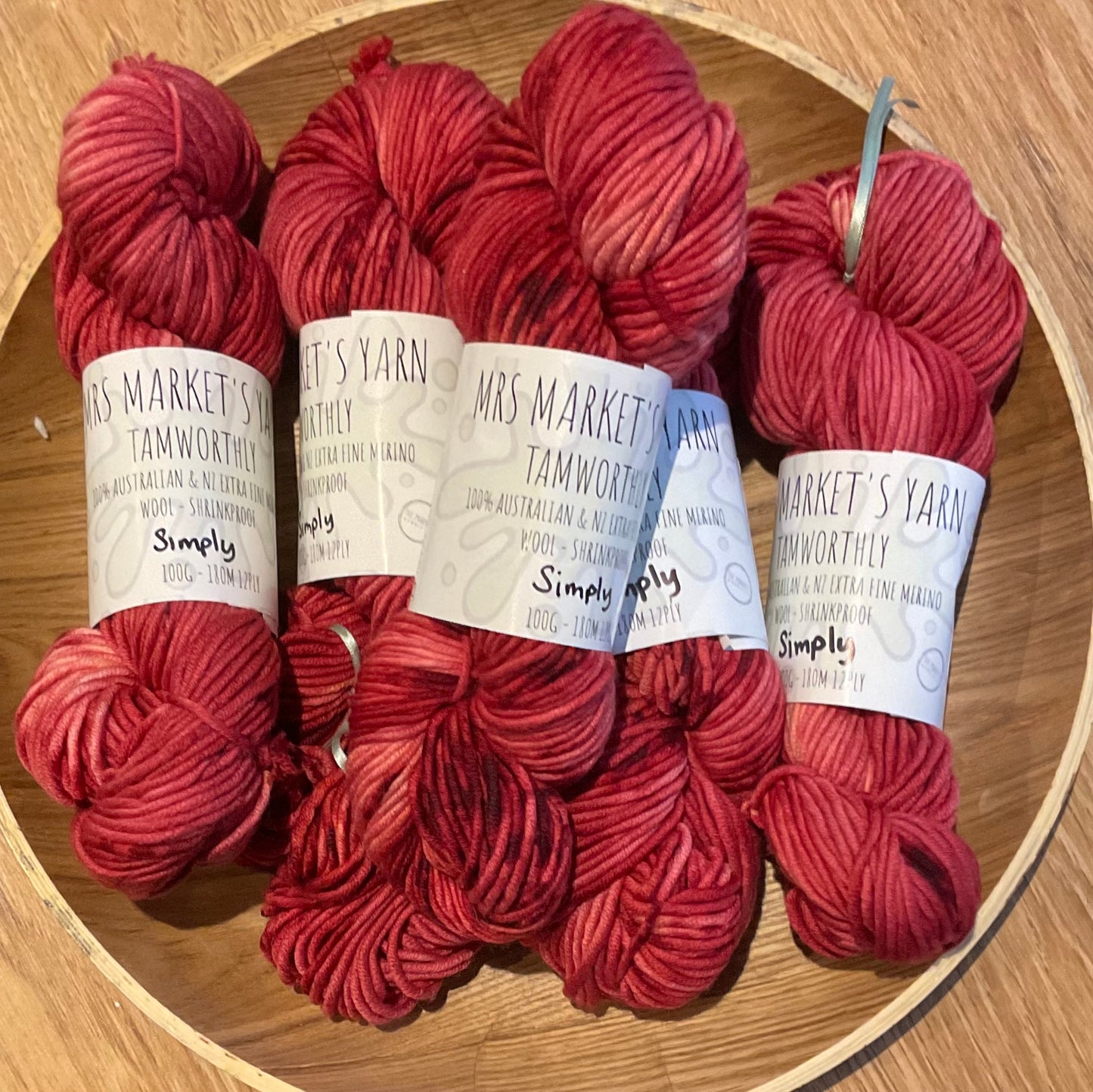 Mrs Market's Tamworthly Hand Dyed Yarn 12ply