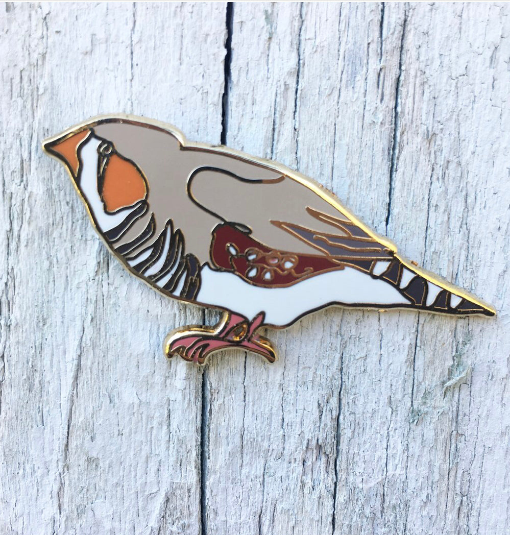 Zebra Finch Lapel Pin