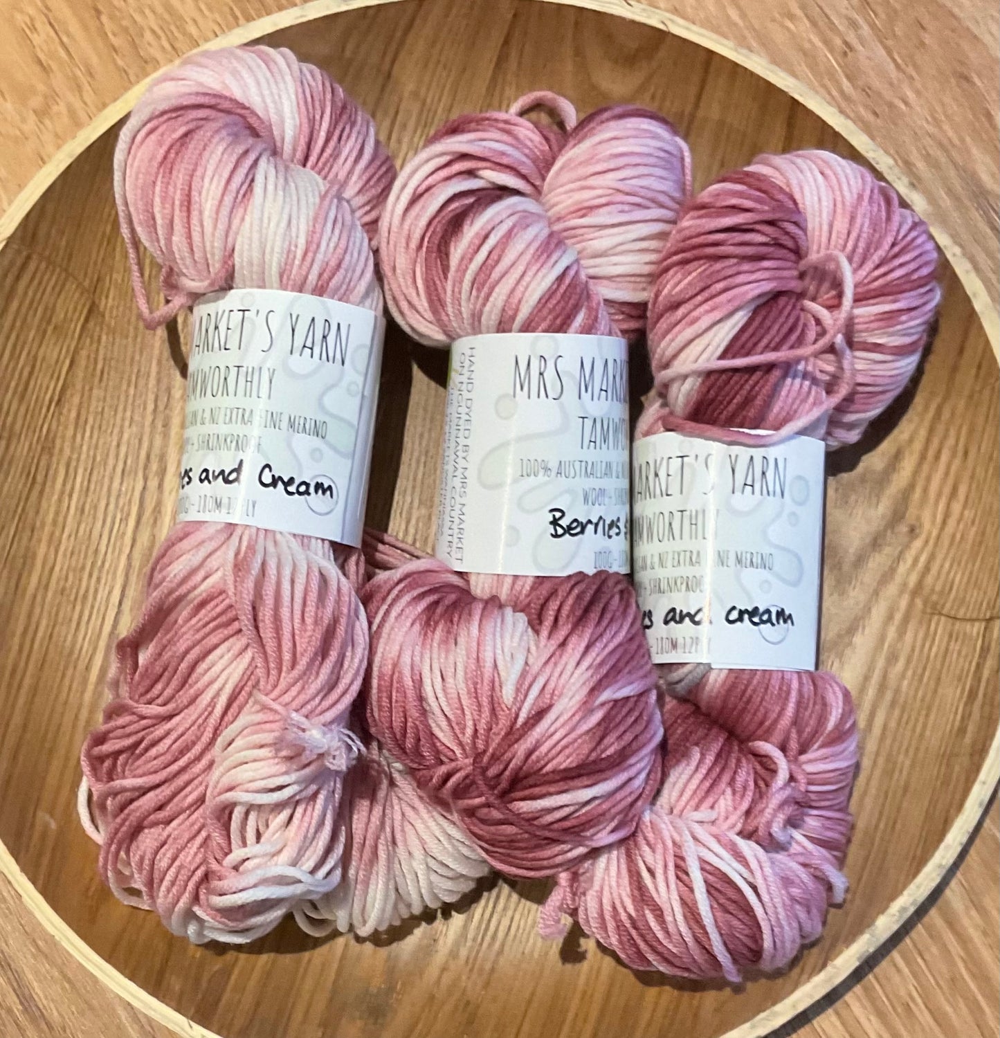 Mrs Market's Tamworthly Hand Dyed Yarn 12ply