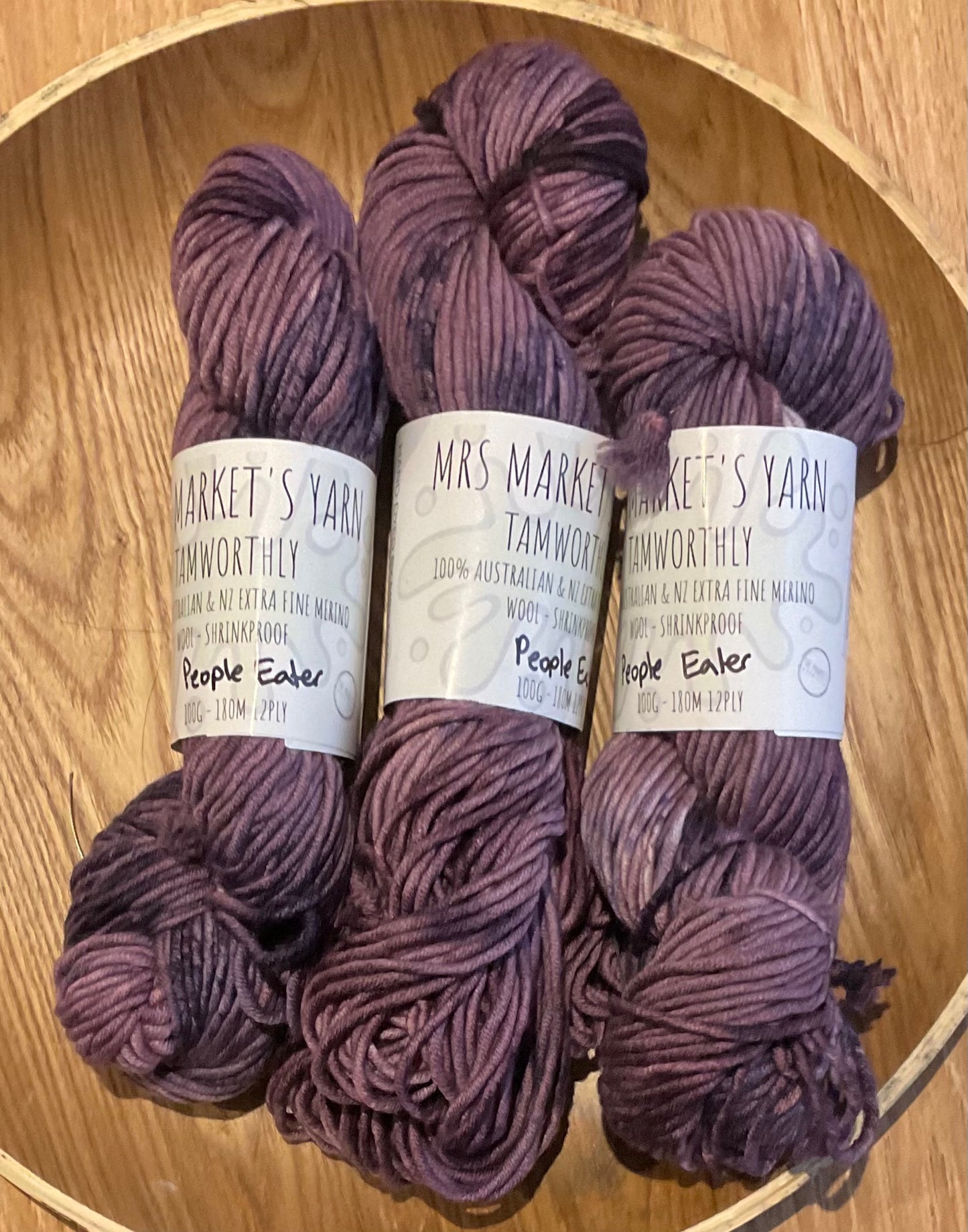 Mrs Market's Tamworthly Hand Dyed Yarn 12ply