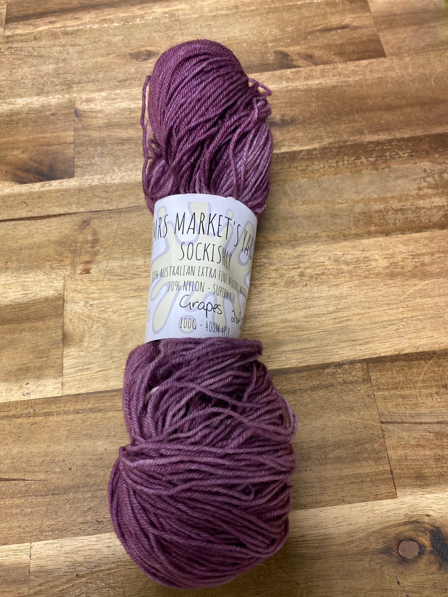 Mrs Market's Sockishly Hand Dyed Yarn 4ply