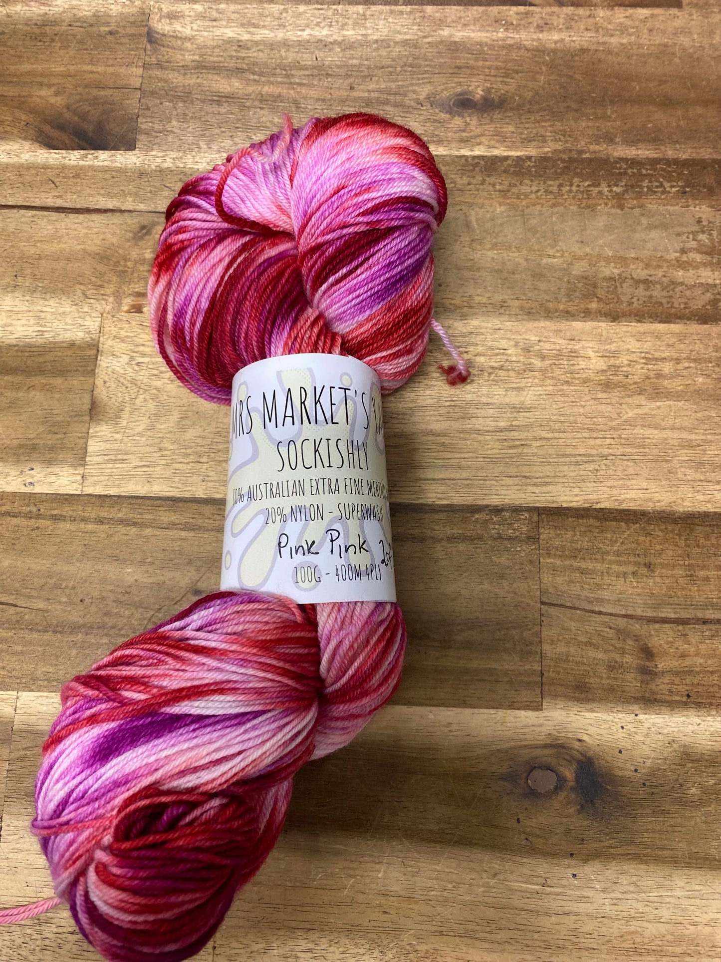 Mrs Market's Sockishly Hand Dyed Yarn 4ply