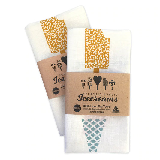 Burbia Classic Aussie Ice Creams Tea Towel