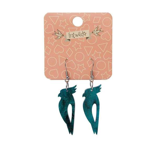 Kookaburra Glitter Resin Drop Earrings - Multiple Colours