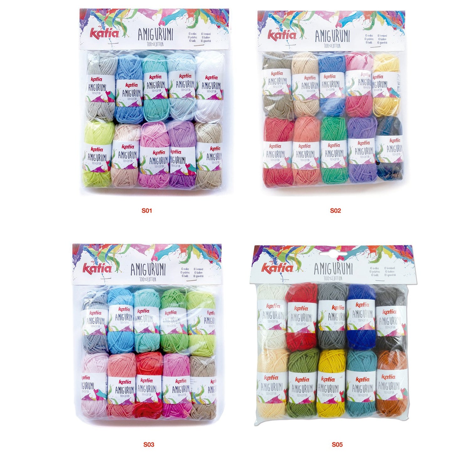 Katia Amigurumi Pack x10 balls Various