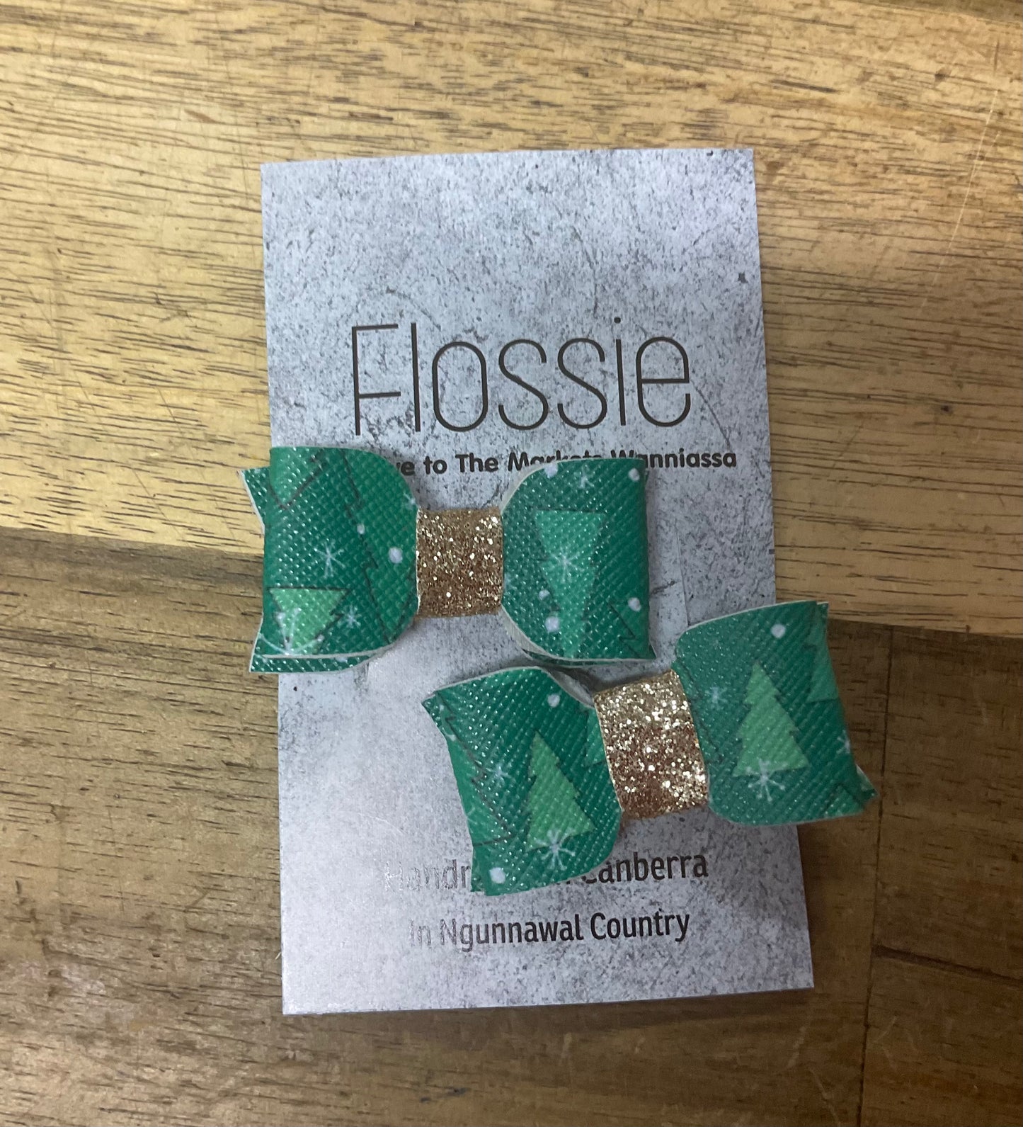 Mini Hair Bows Christmas x2 Set
