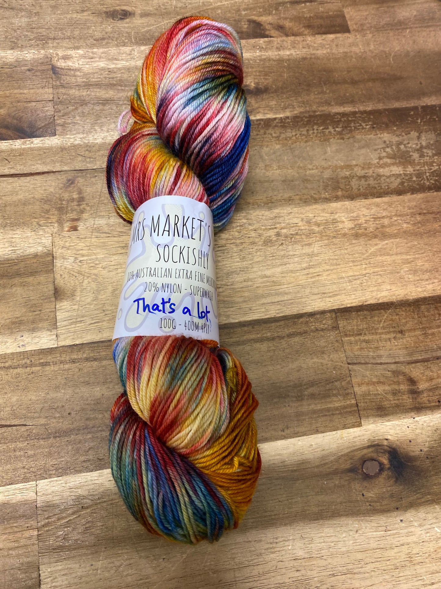 Mrs Market's Sockishly Hand Dyed Yarn 4ply