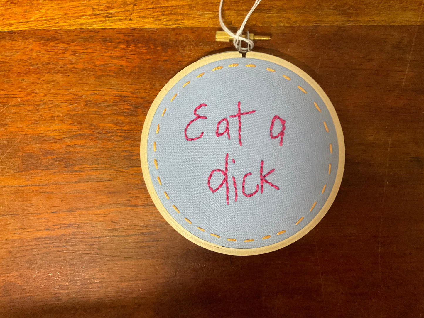 Naughty Corner Embroidery - Eat a D*ck 10cm