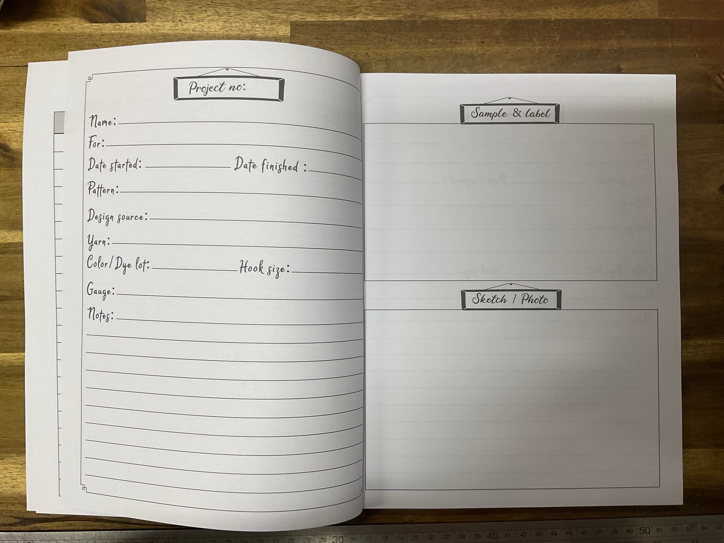 Crochet Journal Log Book