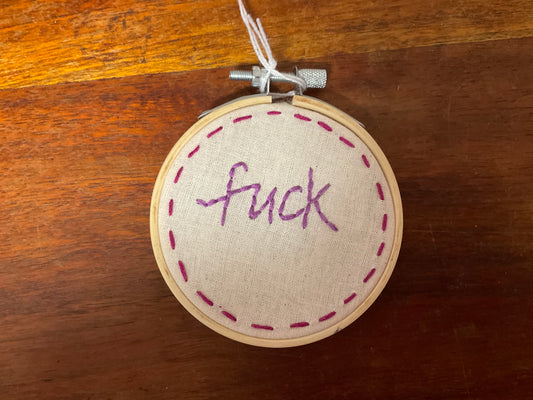 Naughty Corner Embroidery - F*ck 7.5cm