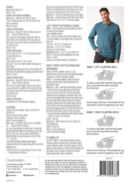 Pattern Cleckheaton Mens Knits 1015