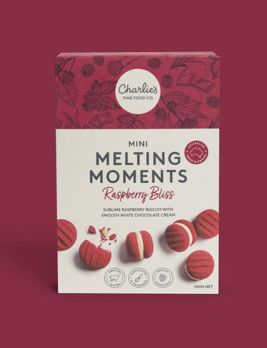 Raspberry Bliss Melting Moments 100g