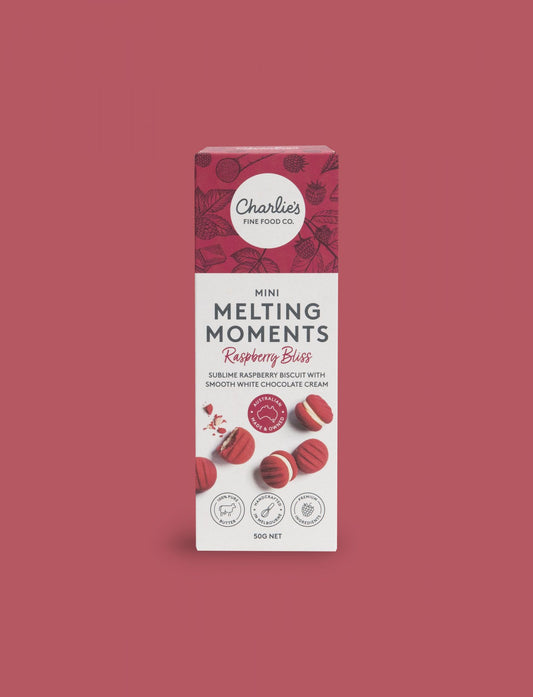 Raspberry White Chocolate Melting Moments 50g