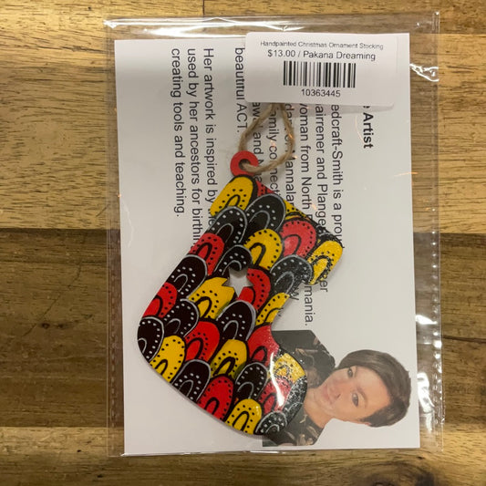 Handpainted Christmas Ornament Stocking