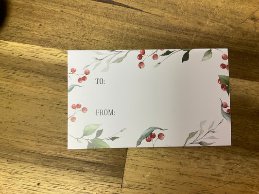 Gift Labels Red Berries